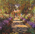 Giverny Canvas Paintings - Avenue in Giverny